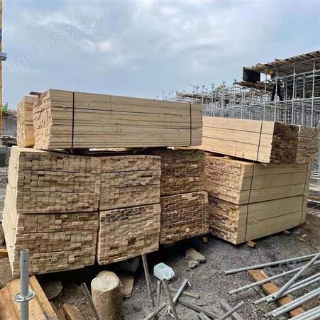 熏蒸木方 建筑支模工地工程用 白松 2米不易断裂 承重好 亿展木业