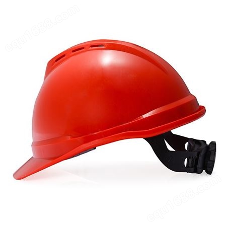 梅思安MSA 10146614 V-Gard 豪华型安全帽 红色PE 一指键 针织布